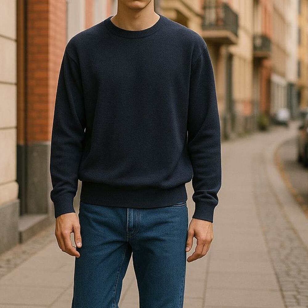Pronto-Uomo Extra Fine Merino Wool Charcoal Gray Mock Neck Sweater Size 2X